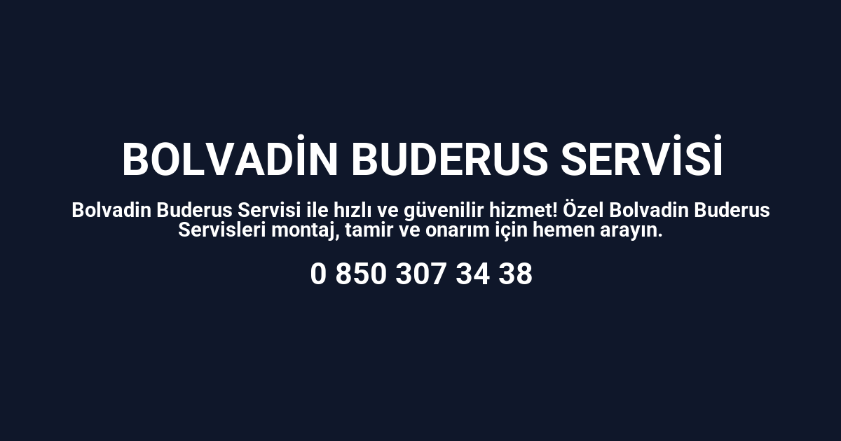 Bolvadin Buderus Servisi